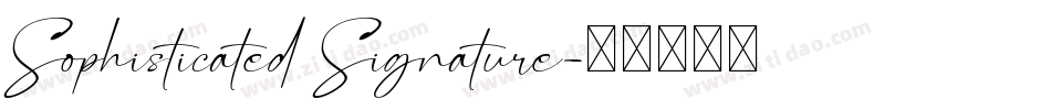 Sophisticated Signature字体转换